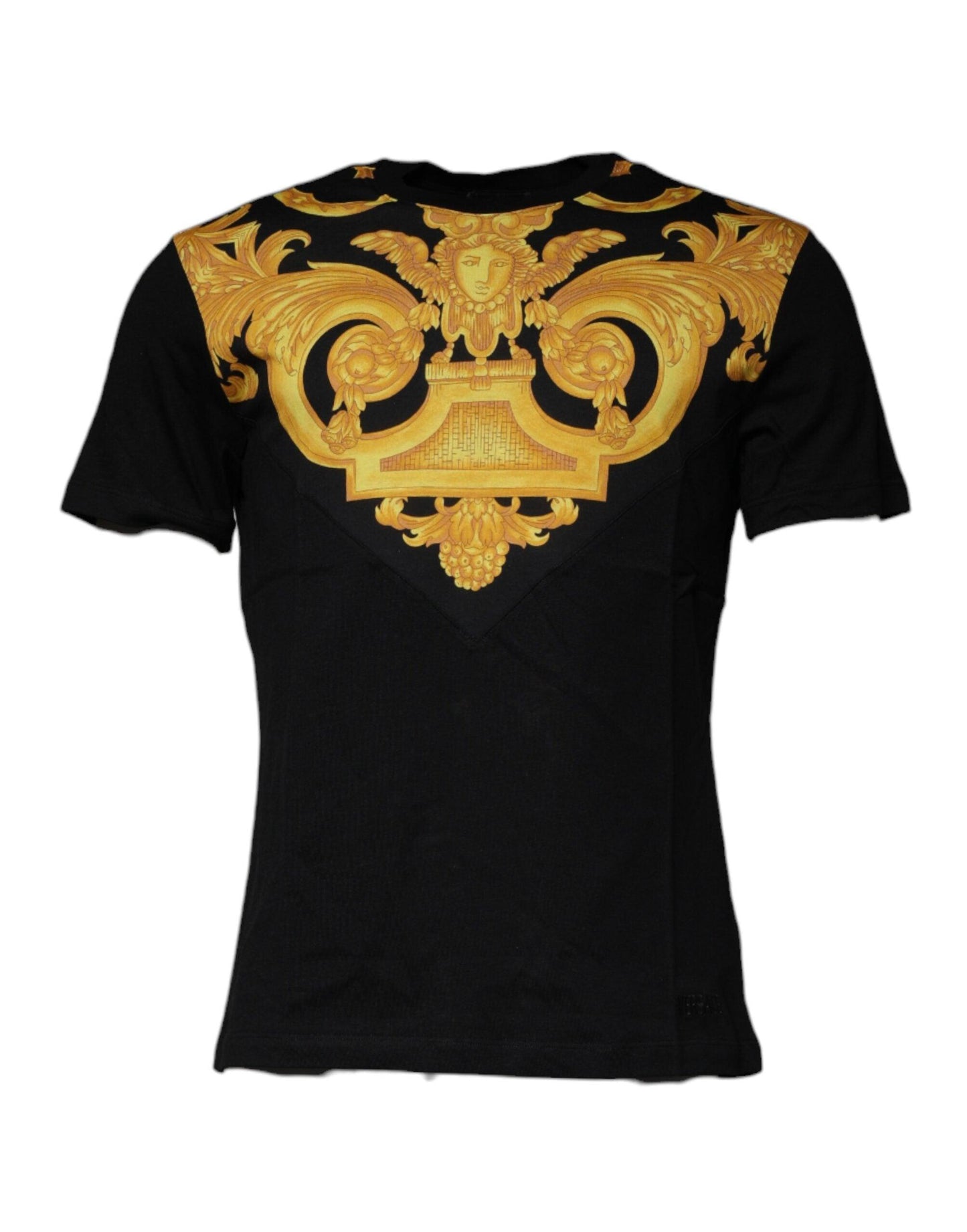 Versace Black Medusa Print Cotton Crew Neck T-shirt - Arichezz.store