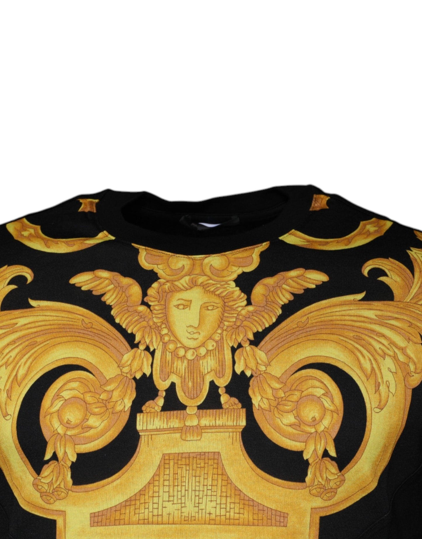 Versace Black Medusa Print Cotton Crew Neck T-shirt - Arichezz.store