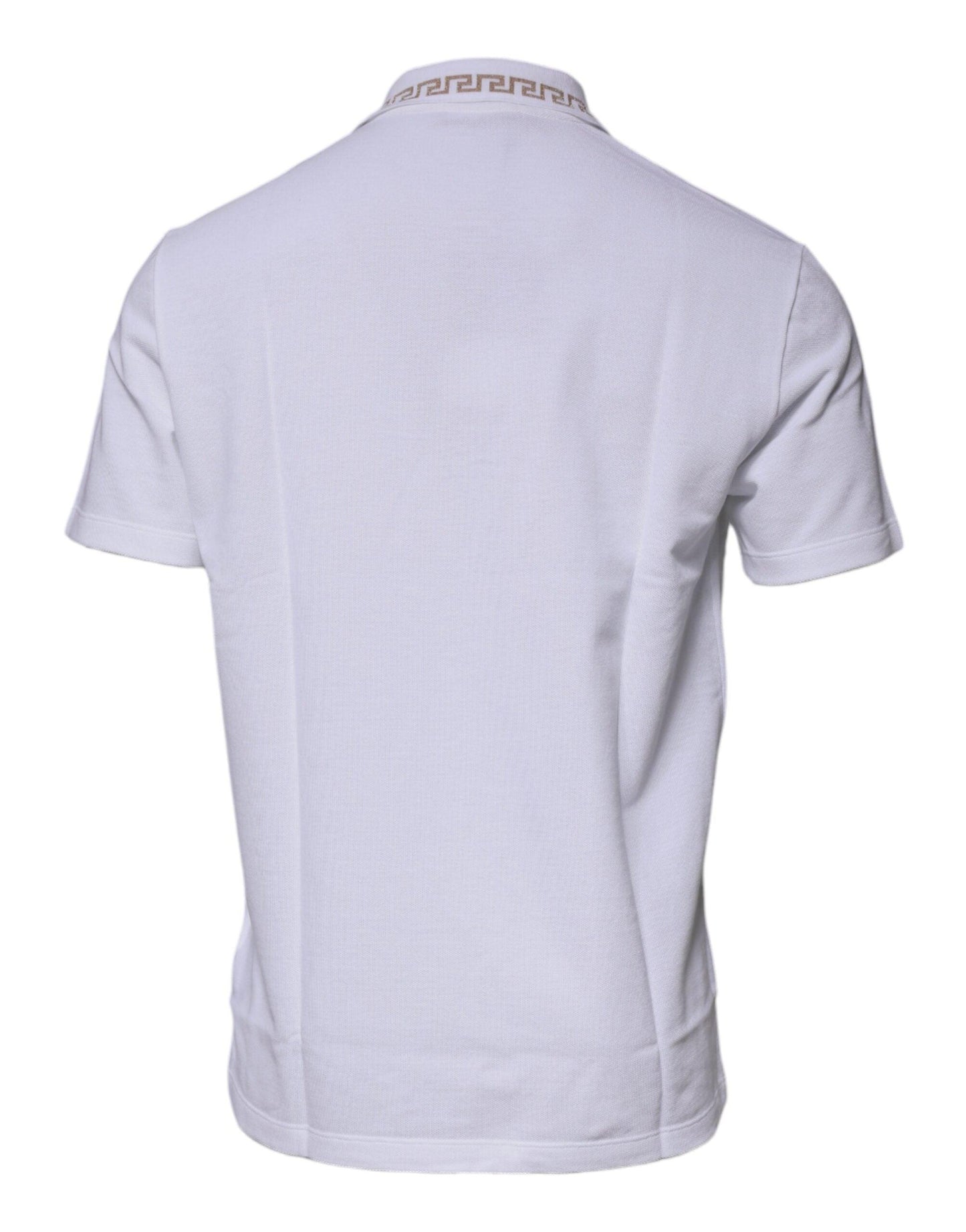 Versace White Viscose Collared Men Polo Short Sleeves T-shirt - Arichezz.store