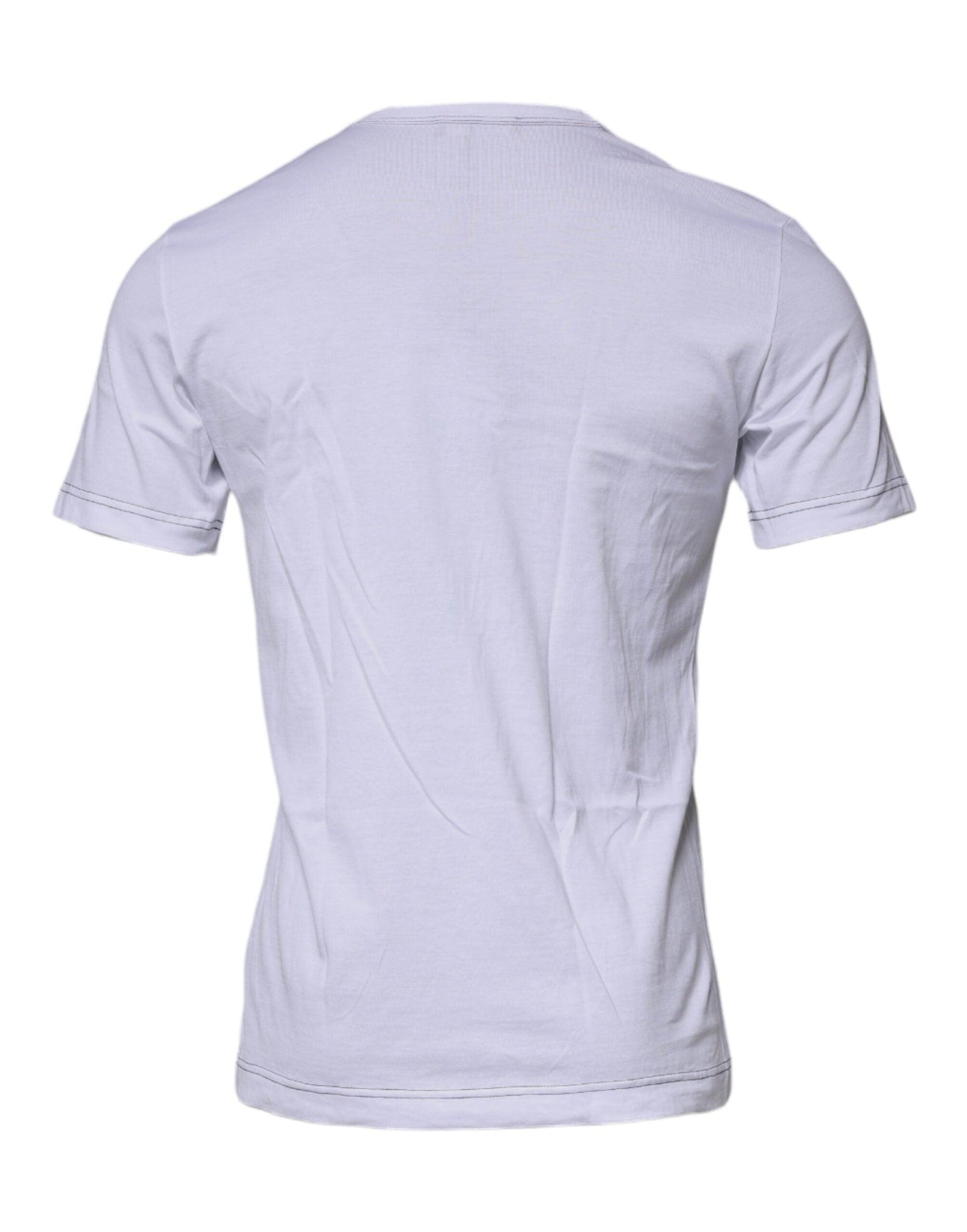 Dolce & Gabbana White Devozione Crew Neck Short Sleeve T-shirt - Arichezz.store