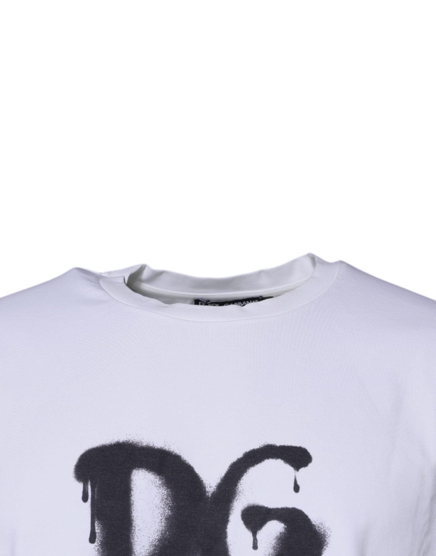 Dolce & Gabbana White DG Logo Cotton Crew Neck T-shirt - Arichezz.store