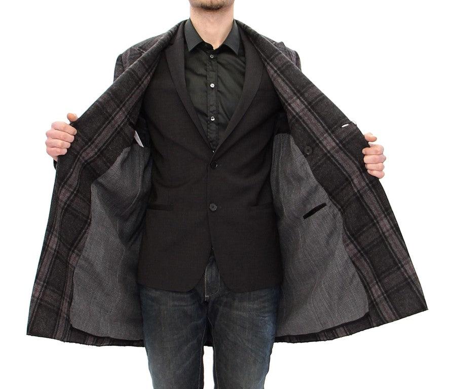 Dolce & Gabbana Sicilia Checkered Wool Blend Coat - Arichezz.store