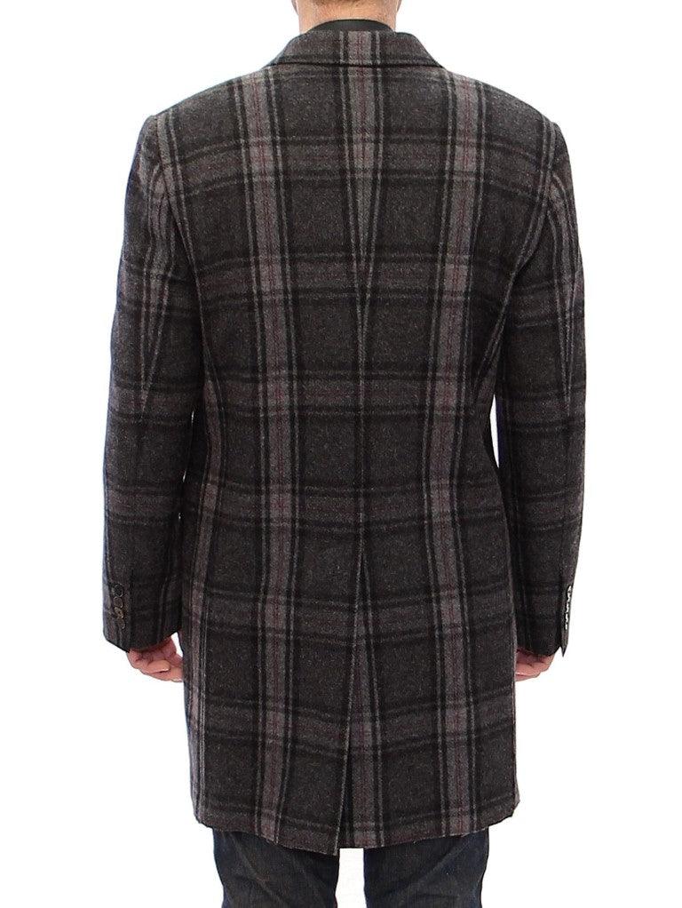 Dolce & Gabbana Sicilia Checkered Wool Blend Coat - Arichezz.store