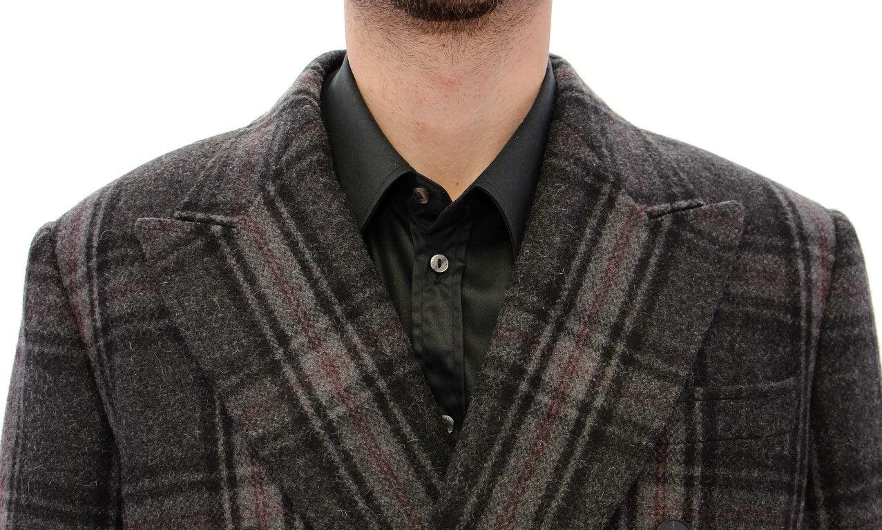 Dolce & Gabbana Sicilia Checkered Wool Blend Coat - Arichezz.store