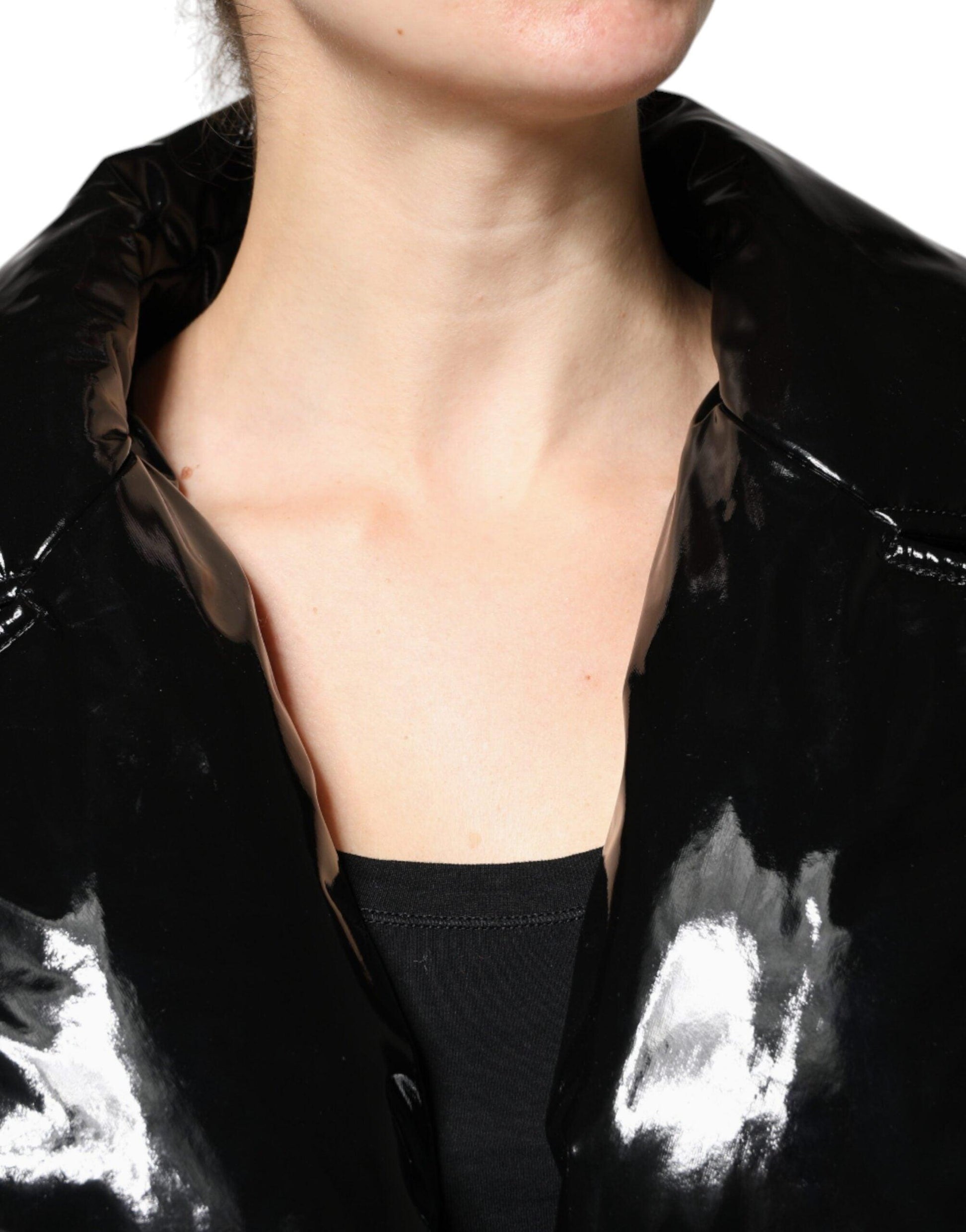 Dolce & Gabbana Black Polyester Button Down Blouson Jacket - Arichezz.store