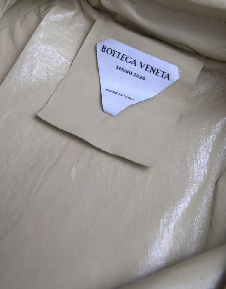 Bottega Veneta Beige Lambskin Leather Trench Coat Jacket - Arichezz.store