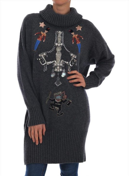 Dolce & Gabbana Enchanted Crystal Turtleneck Sweater - Arichezz.store