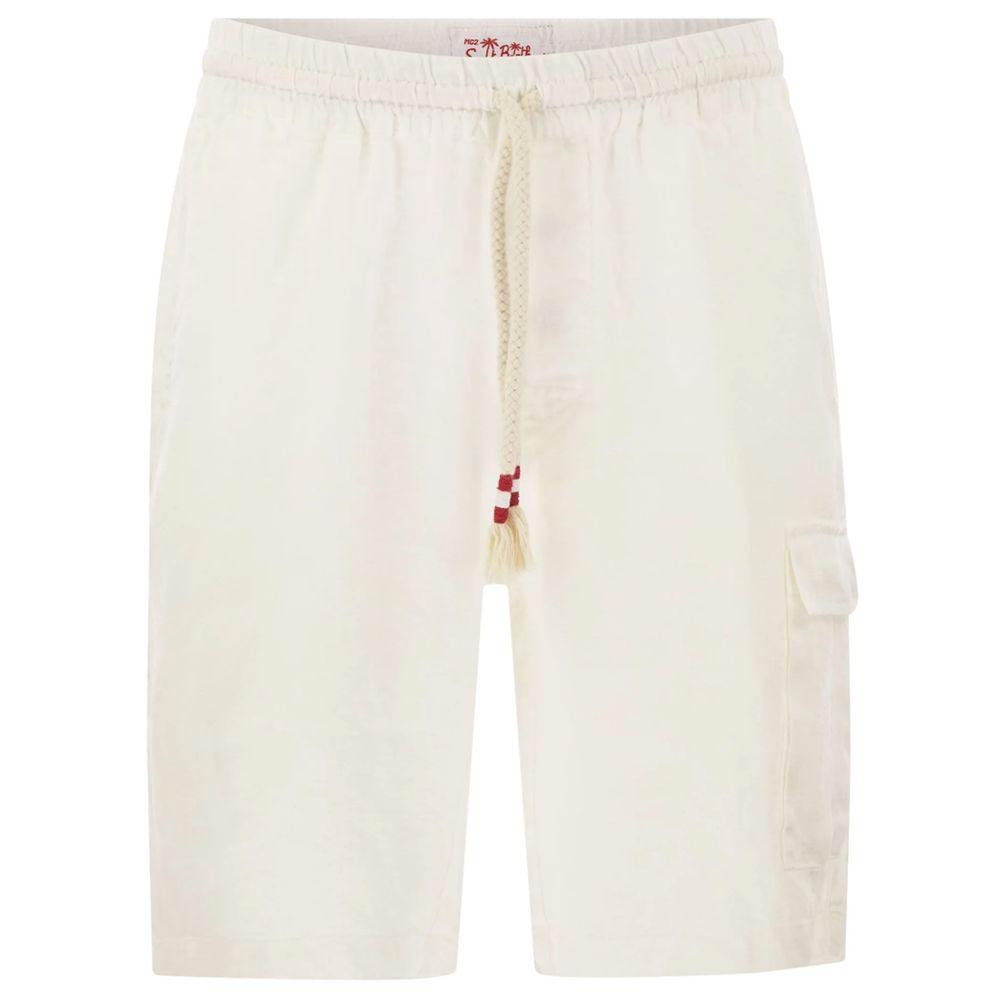 MC2 Saint Barth White Linen Short - Arichezz.store