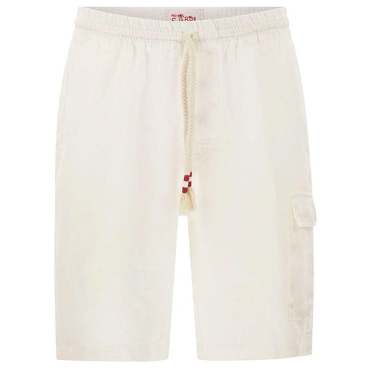 MC2 Saint Barth White Linen Short - Arichezz.store