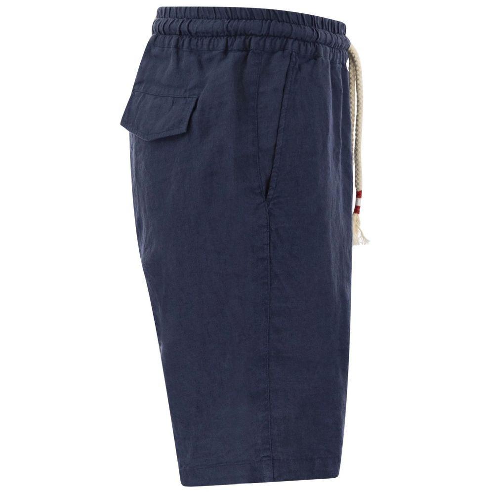 MC2 Saint Barth Blue Linen Short - Arichezz.store