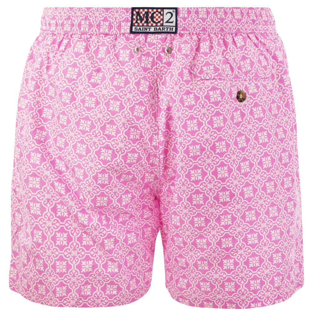 MC2 Saint Barth Pink Polyester Men's Swim Trunk - Arichezz.store