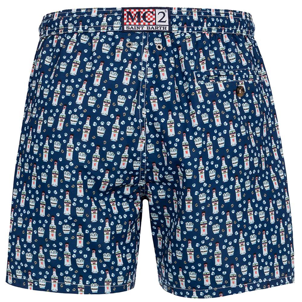 MC2 Saint Barth Blue Polyester Men's Swim Trunk - Arichezz.store