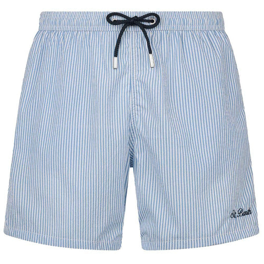 MC2 Saint Barth Light Blue Polyester Men Boxer Swimwear - Arichezz.store