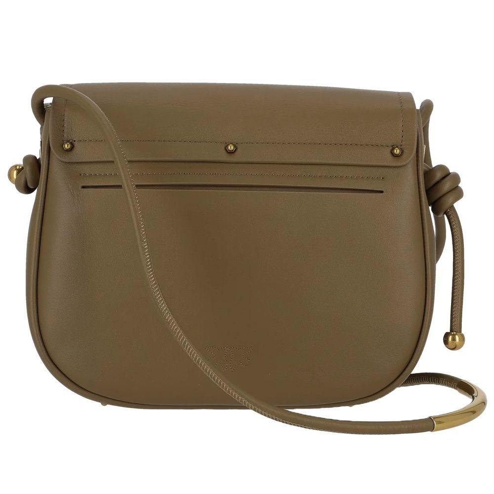 PINKO Green Leather Crossbody Bag - Arichezz.store