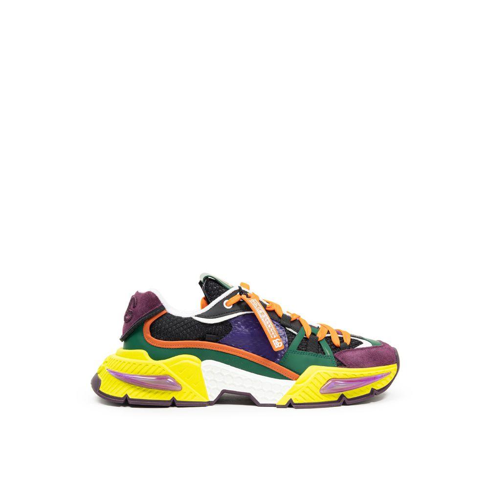 Dolce & Gabbana Multicolor Leather and Fabric Sneakers - Arichezz.store