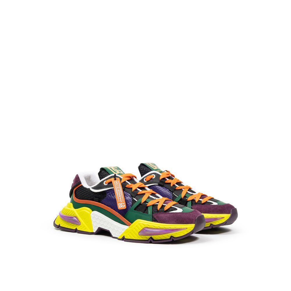 Dolce & Gabbana Multicolor Leather and Fabric Sneakers - Arichezz.store