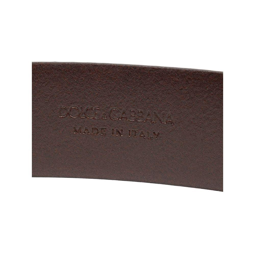 Dolce & Gabbana Brown Leather Belt - Arichezz.store