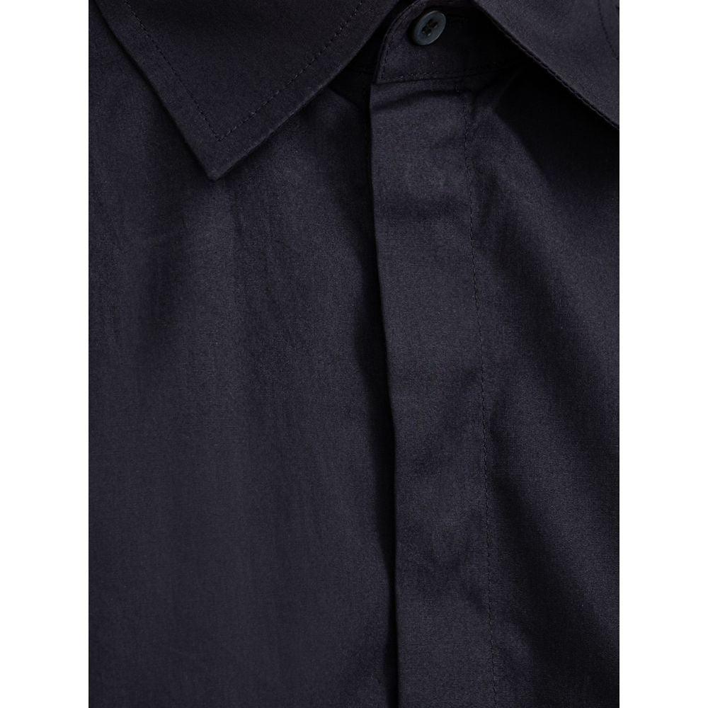 Dolce & Gabbana Navy Blue Cotton Shirt - Arichezz.store