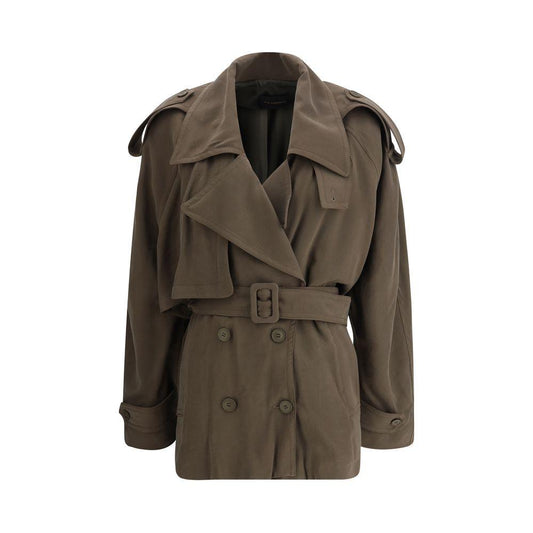 The Andamane Double-breasted Short Trench Coat - Arichezz.store