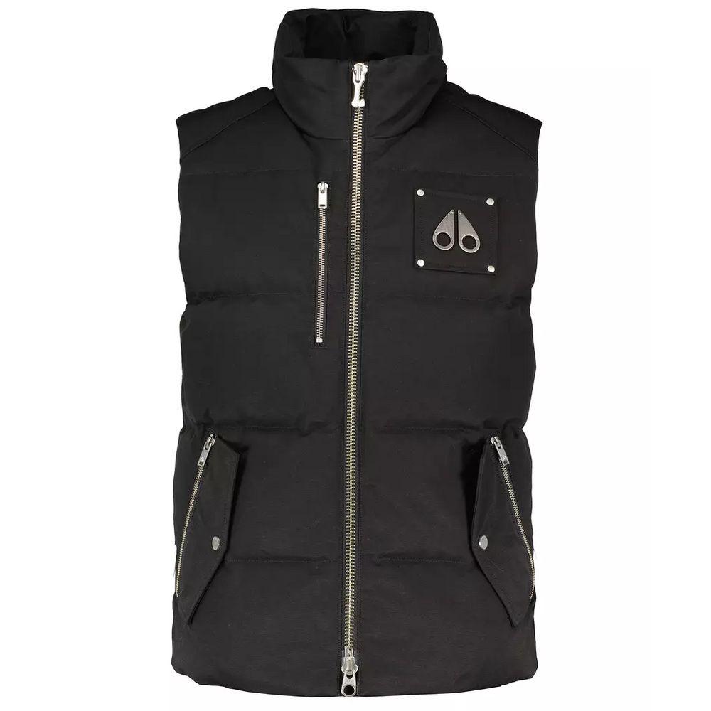 Moose Knuckles Black Cotton Vest - Arichezz.store