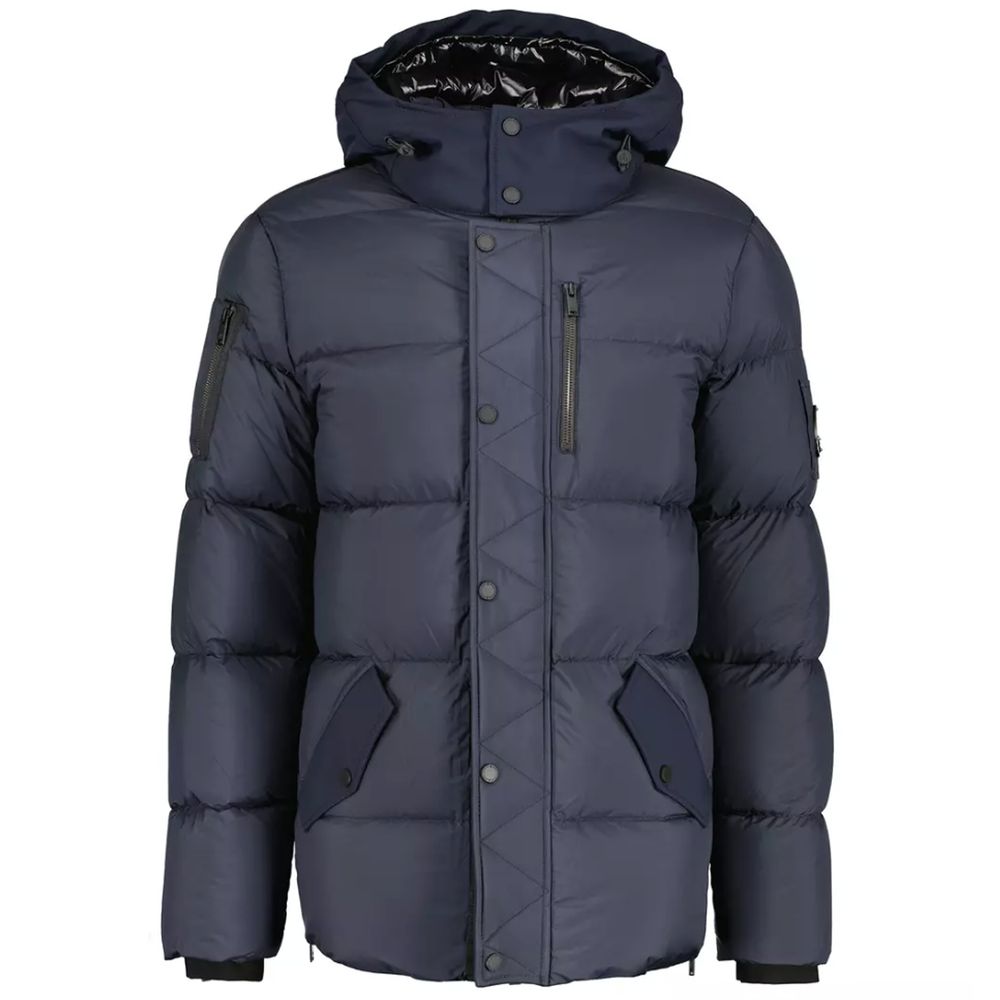 Moose Knuckles Blue Nylon Jacket - Arichezz.store