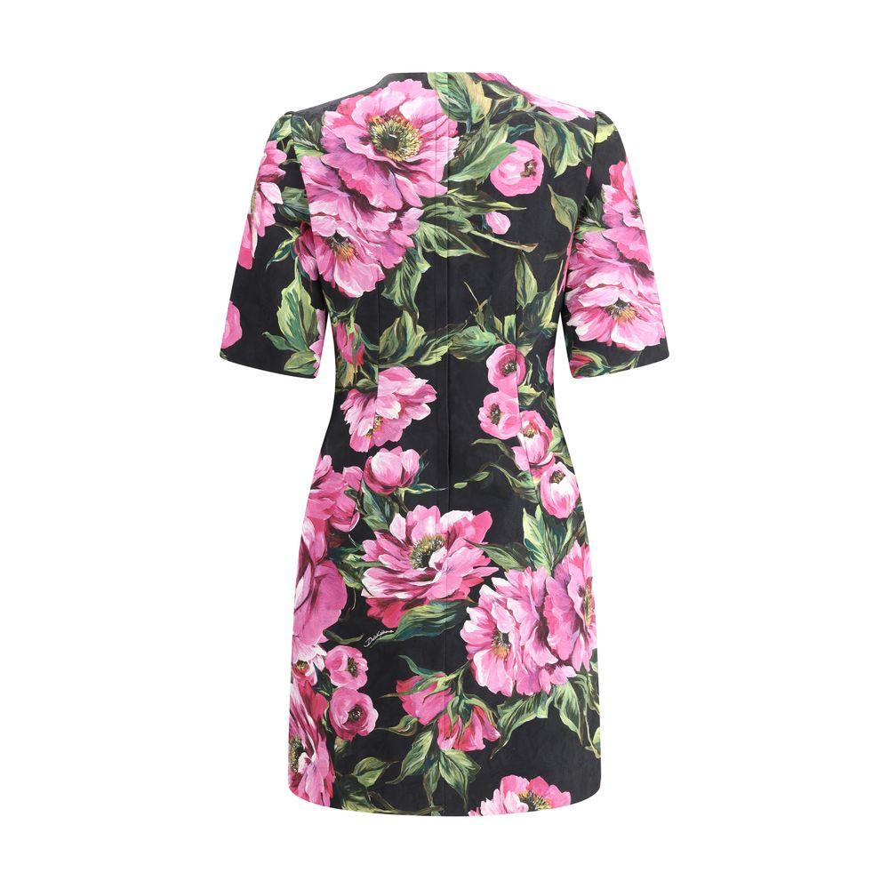 Dolce & Gabbana Peony print mini Dress - Arichezz.store