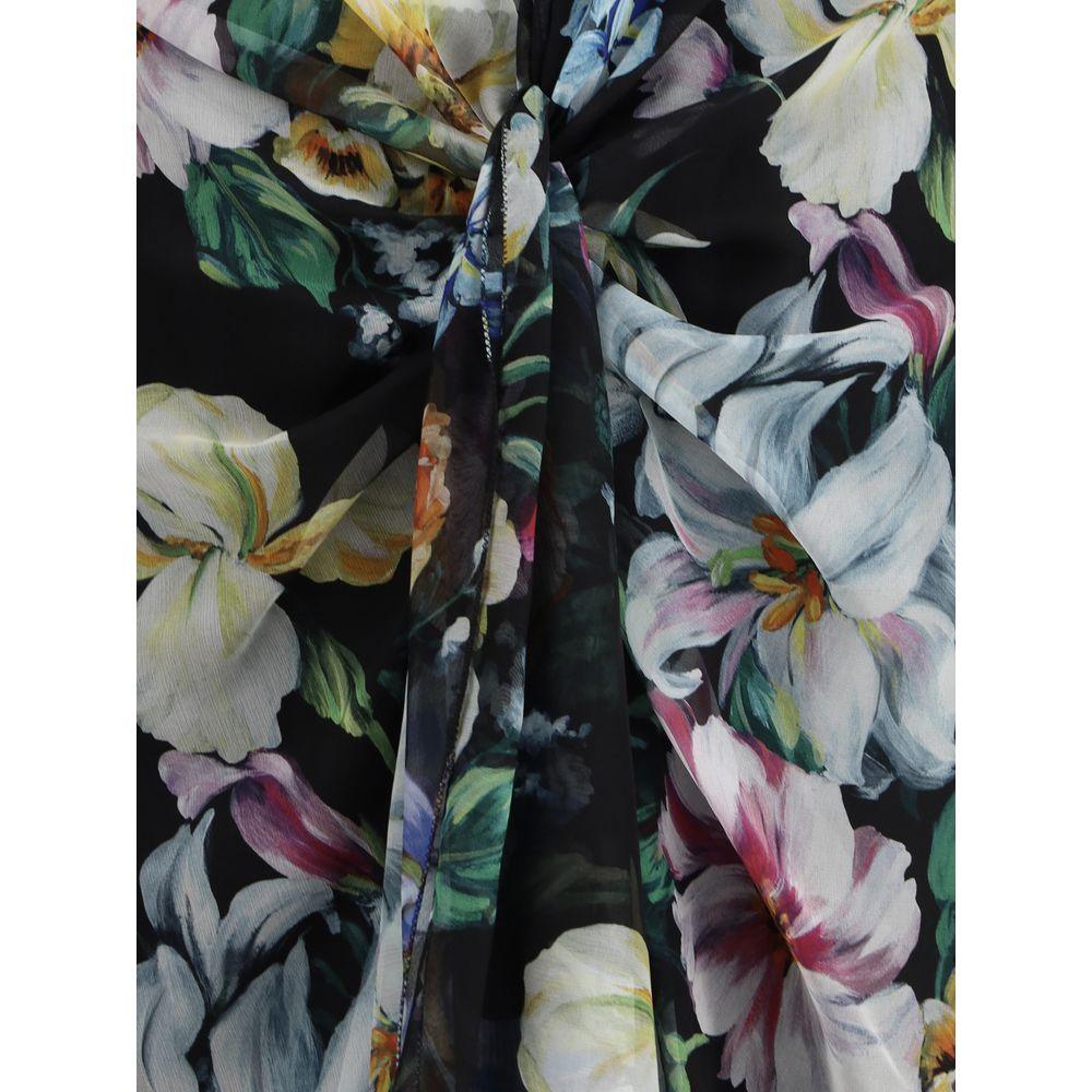 Dolce & Gabbana Long flower chiffon Dress - Arichezz.store