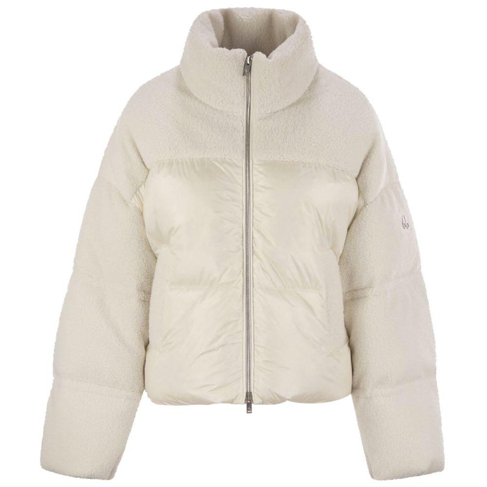 Moose Knuckles White Nylon Down Jacket - Arichezz.store