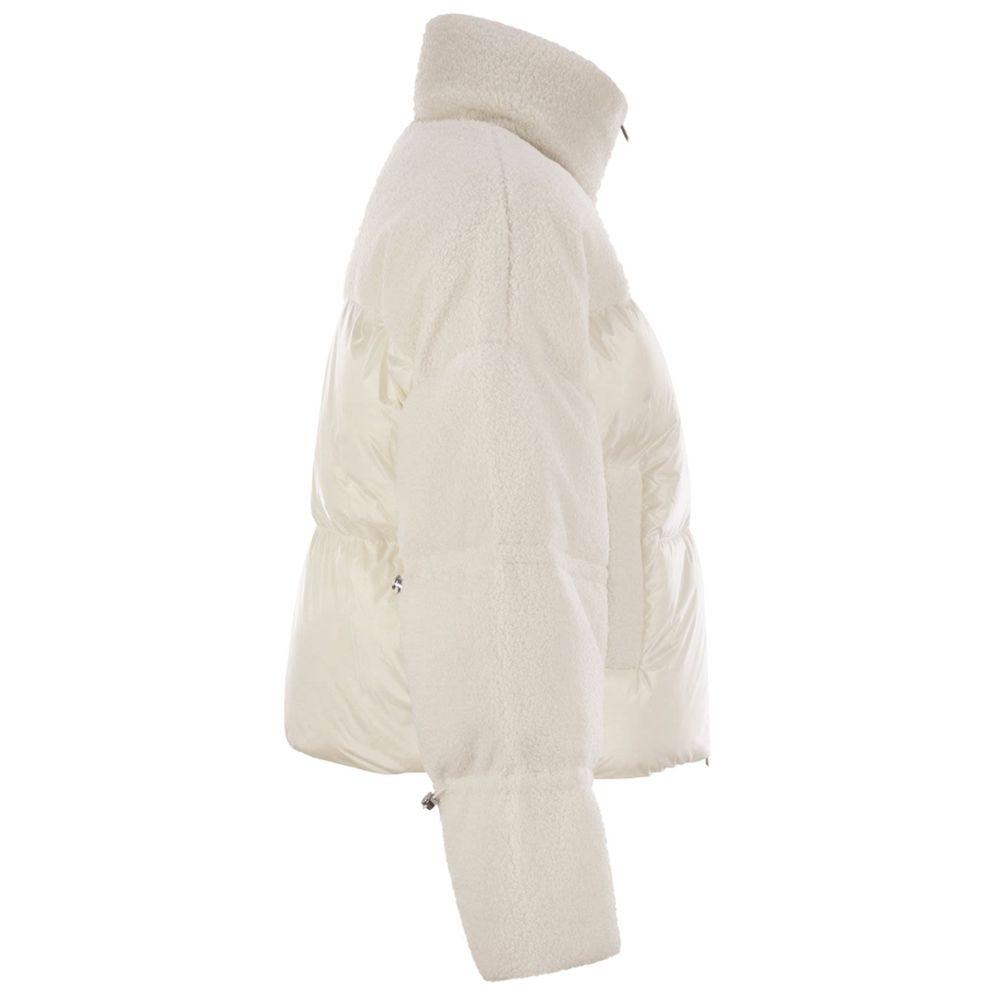 Moose Knuckles White Nylon Down Jacket - Arichezz.store