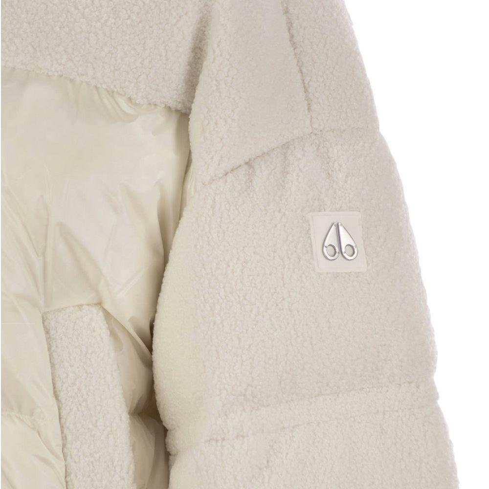 Moose Knuckles White Nylon Down Jacket - Arichezz.store