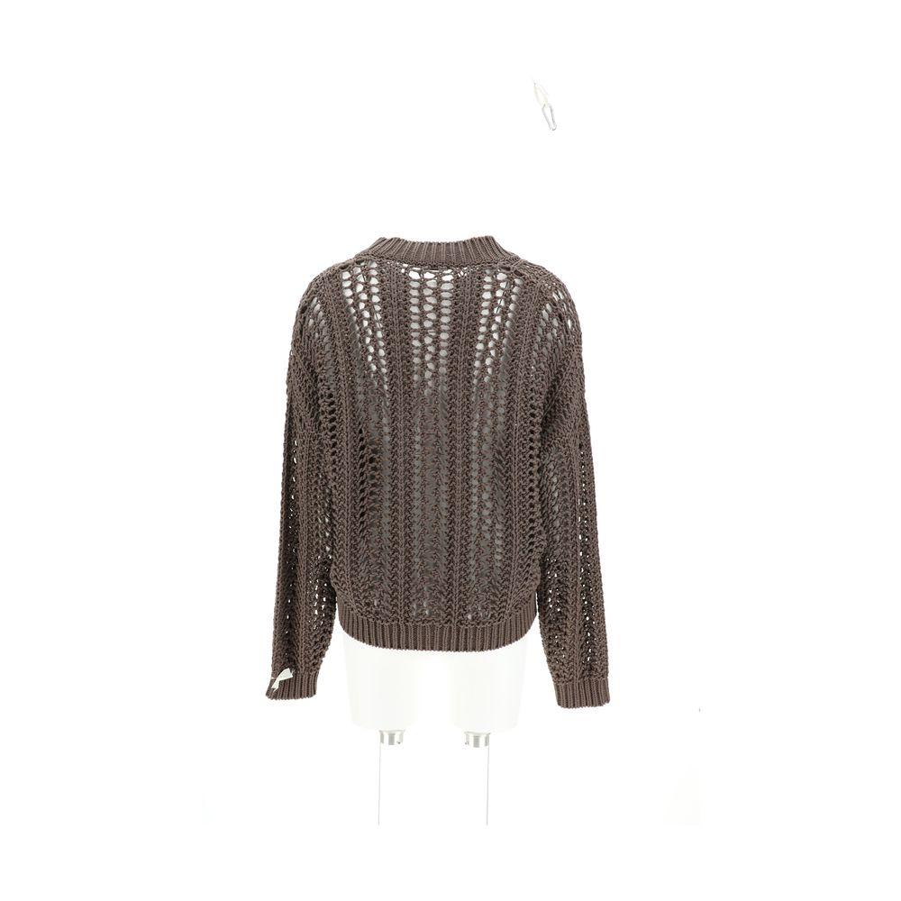 Brunello Cucinelli Cardigan in perforated knit - Arichezz.store