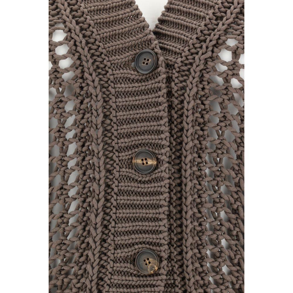 Brunello Cucinelli Cardigan in perforated knit - Arichezz.store