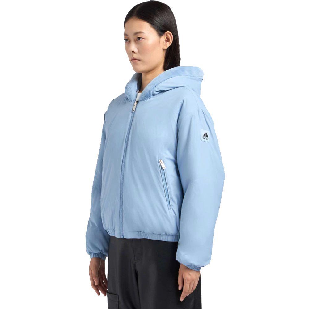 Moose Knuckles Light Blue Reversible Nylon Down Jacket - Arichezz.store