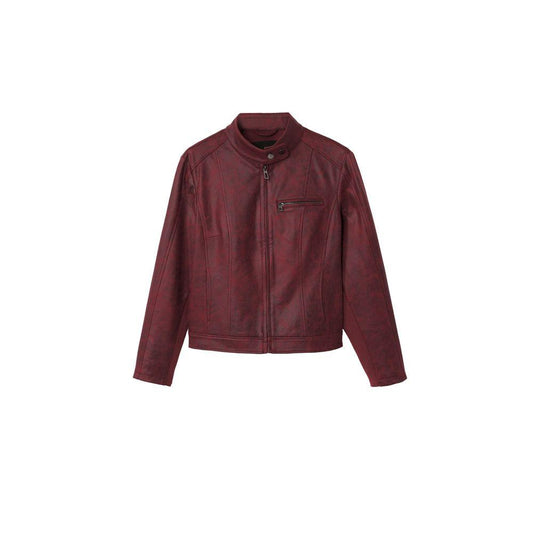 Desigual Bordeaux Polyester Jackets & Coat - Arichezz.store