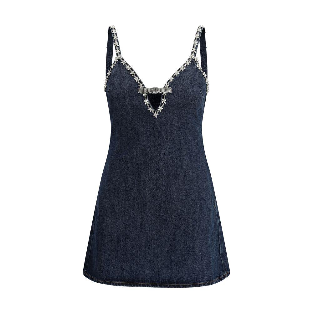 Self-Portrait Denim Mini Dress - Arichezz.store