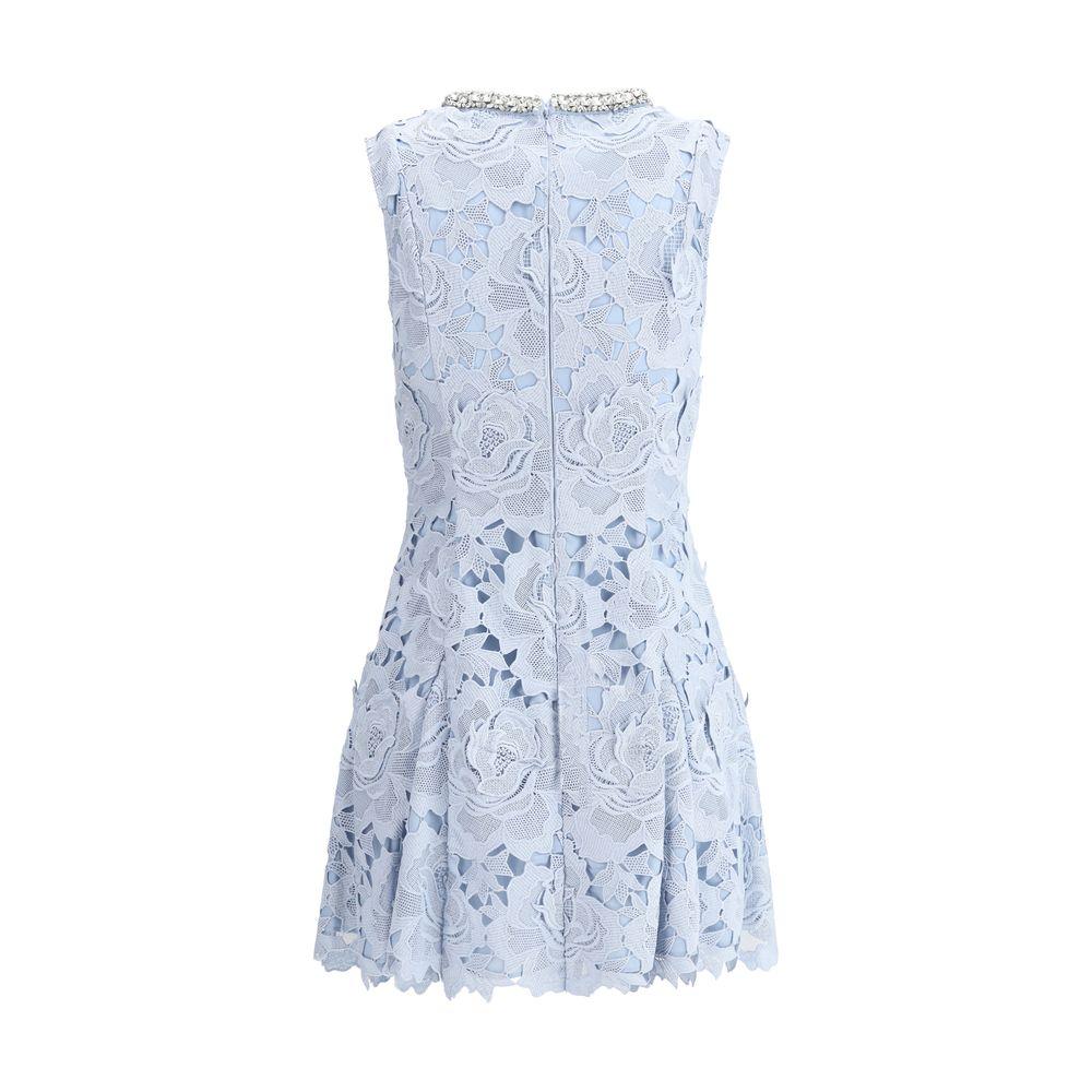 Self-Portrait lace Mini Dress with jewel collar - Arichezz.store