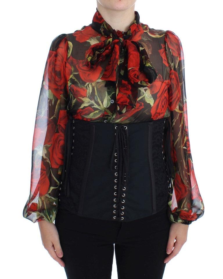 Dolce & Gabbana Elegant Black Floral Brocade Corset Belt - Arichezz.store