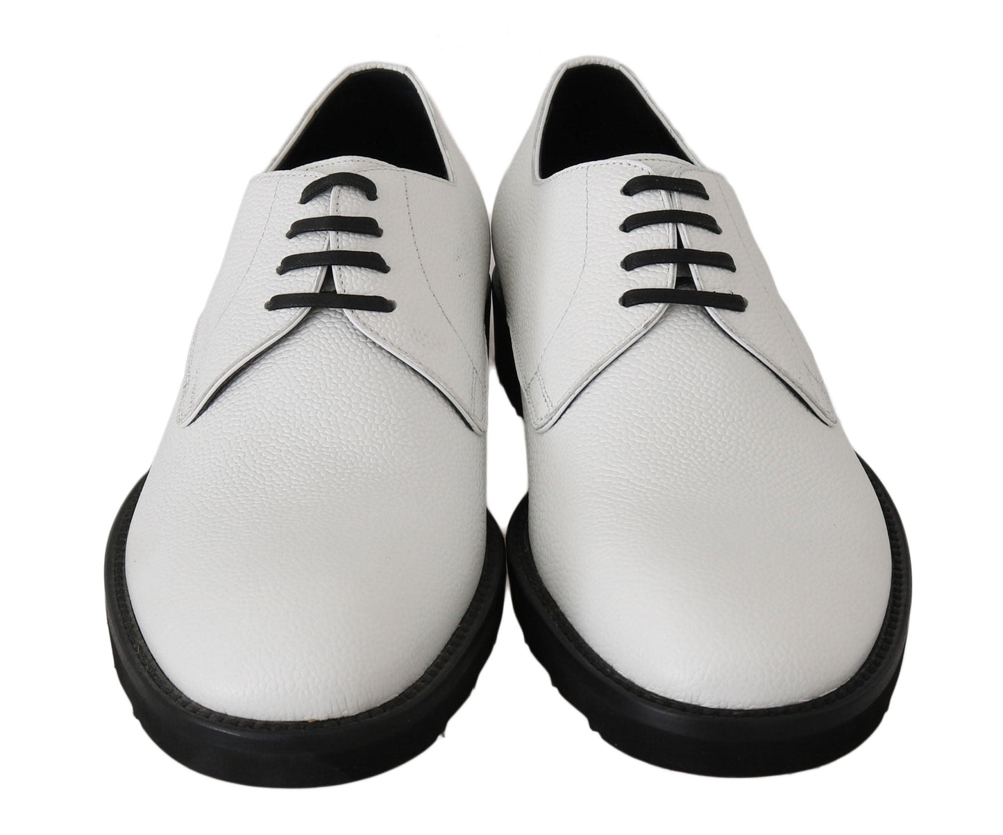 Dolce & Gabbana Elegant White Formal Leather Shoes - Arichezz.store