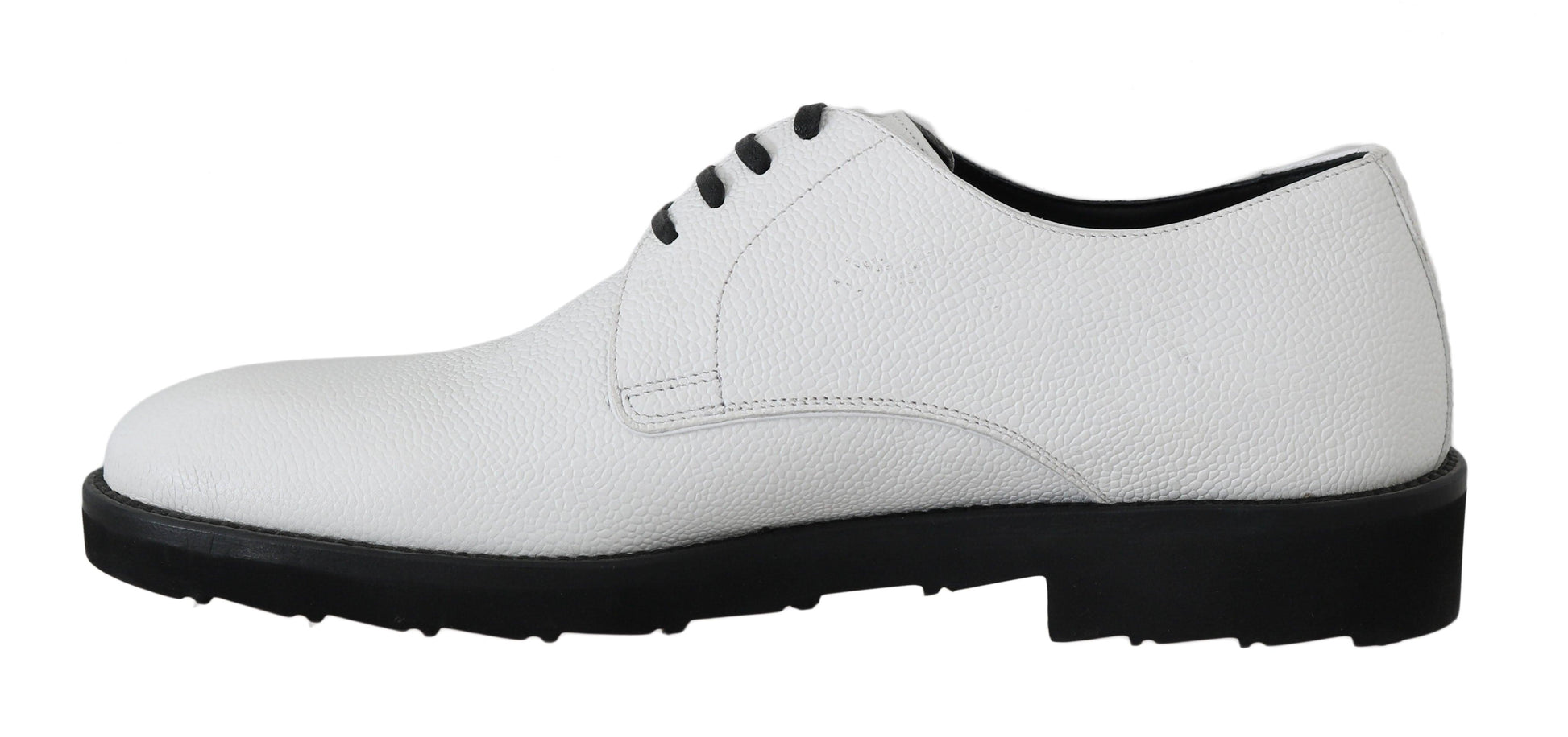 Dolce & Gabbana Elegant White Formal Leather Shoes - Arichezz.store