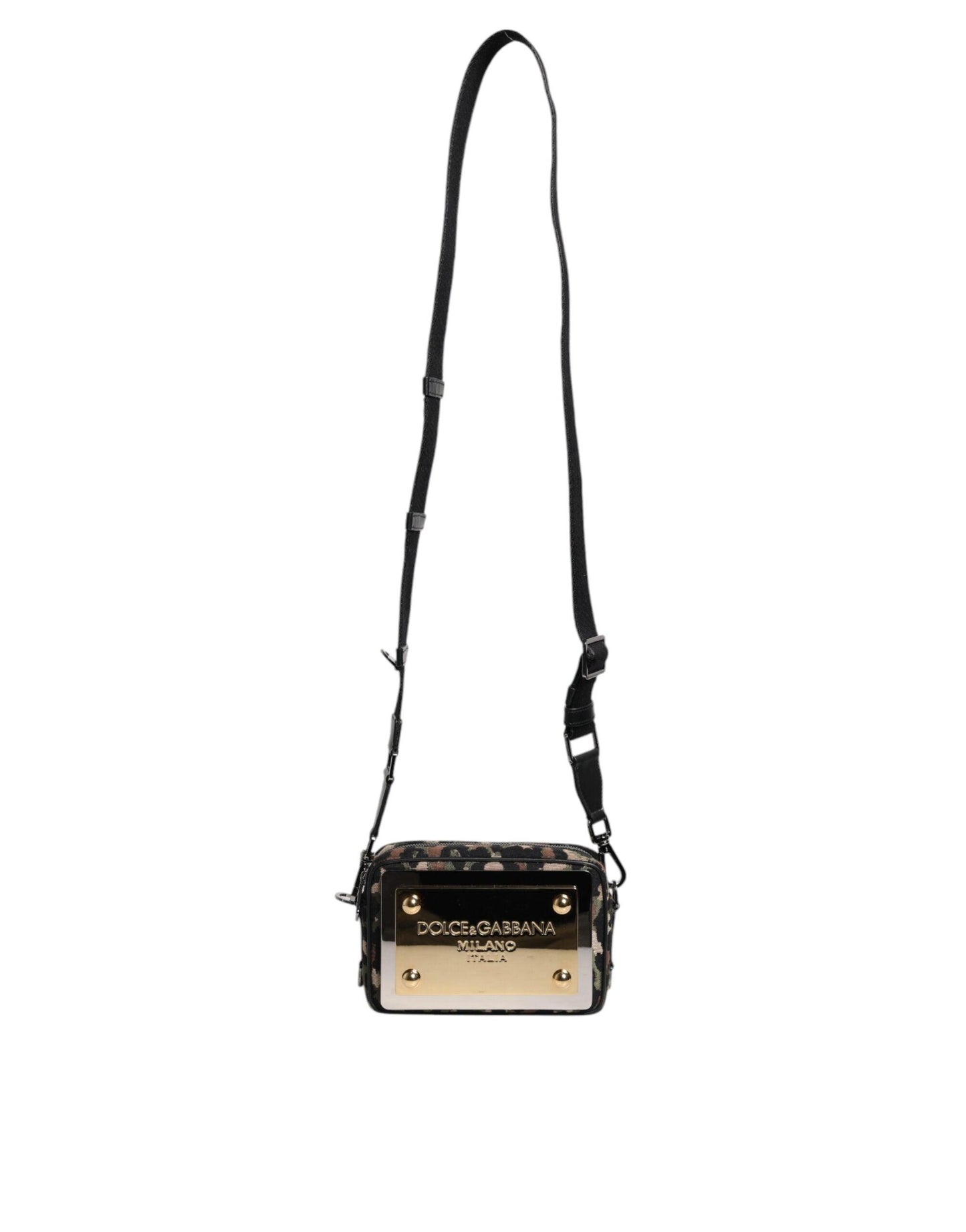 Dolce & Gabbana Multicolor Leopard Jacquard DG Logo Crossbody Bag - Arichezz.store