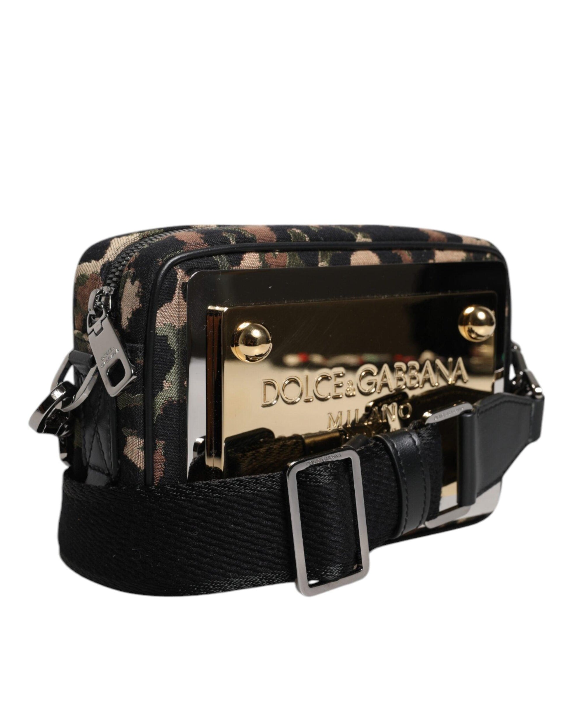 Dolce & Gabbana Multicolor Leopard Jacquard DG Logo Crossbody Bag - Arichezz.store