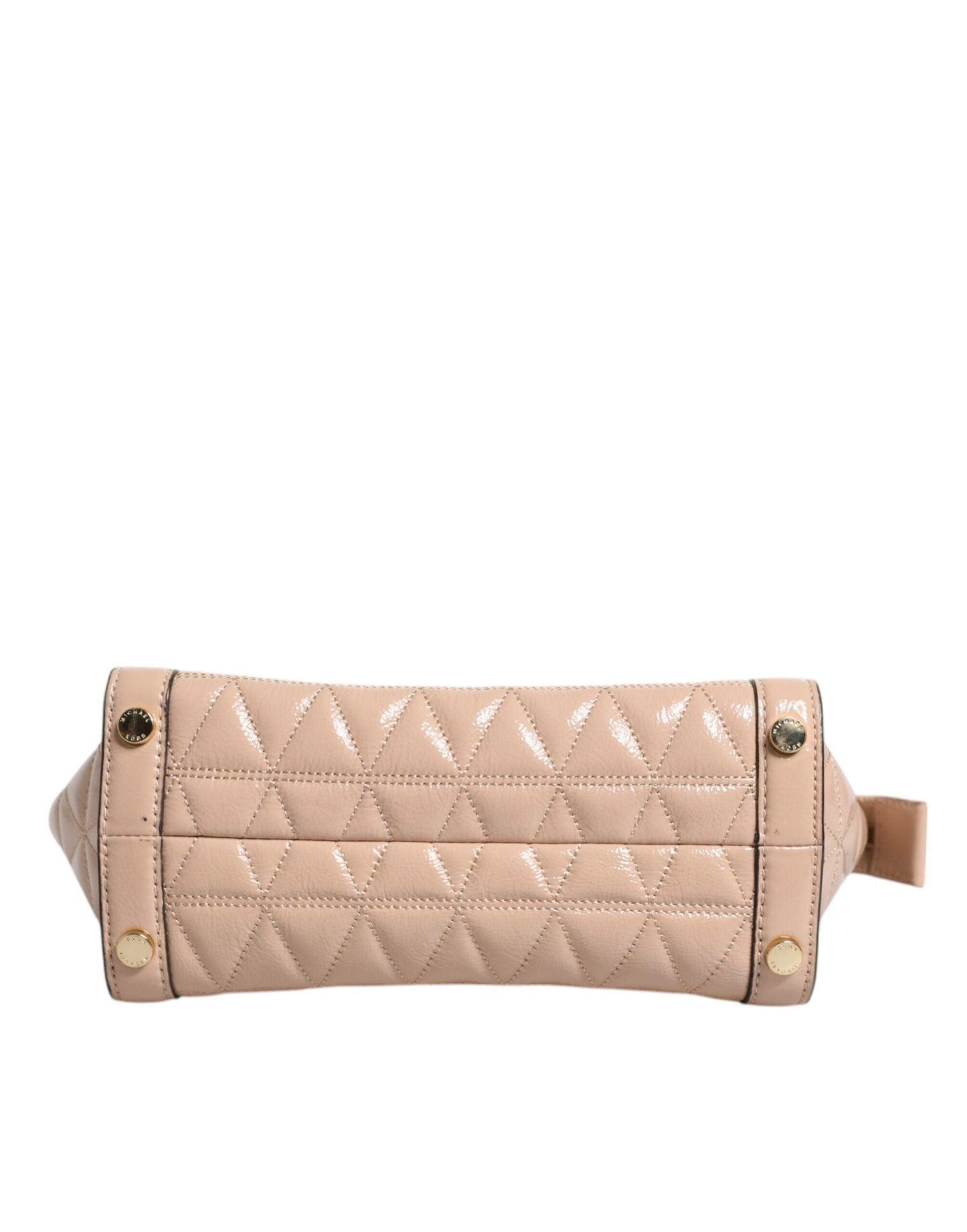 Michael Kors Peach Quilted Leather Logo Crossbody VIVIANNE Messenger Bag - Arichezz.store