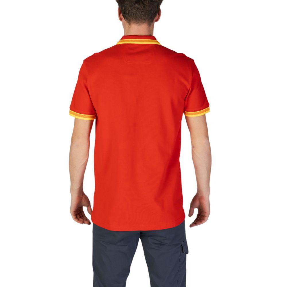 Hugo Boss Red Cotton Polo Shirt - Arichezz.store