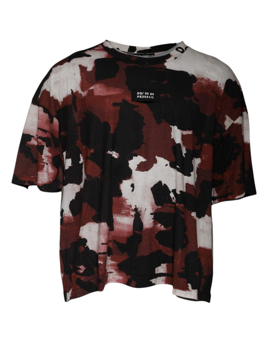 Dolce & Gabbana Multicolor Camouflage Crew Neck T-shirt - Arichezz.store