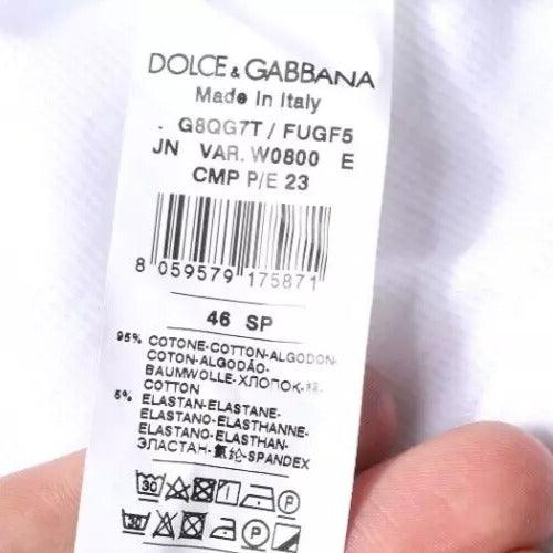 Dolce & Gabbana White Cotton Sleeveless Square Neck Tank T-shirt - Arichezz.store