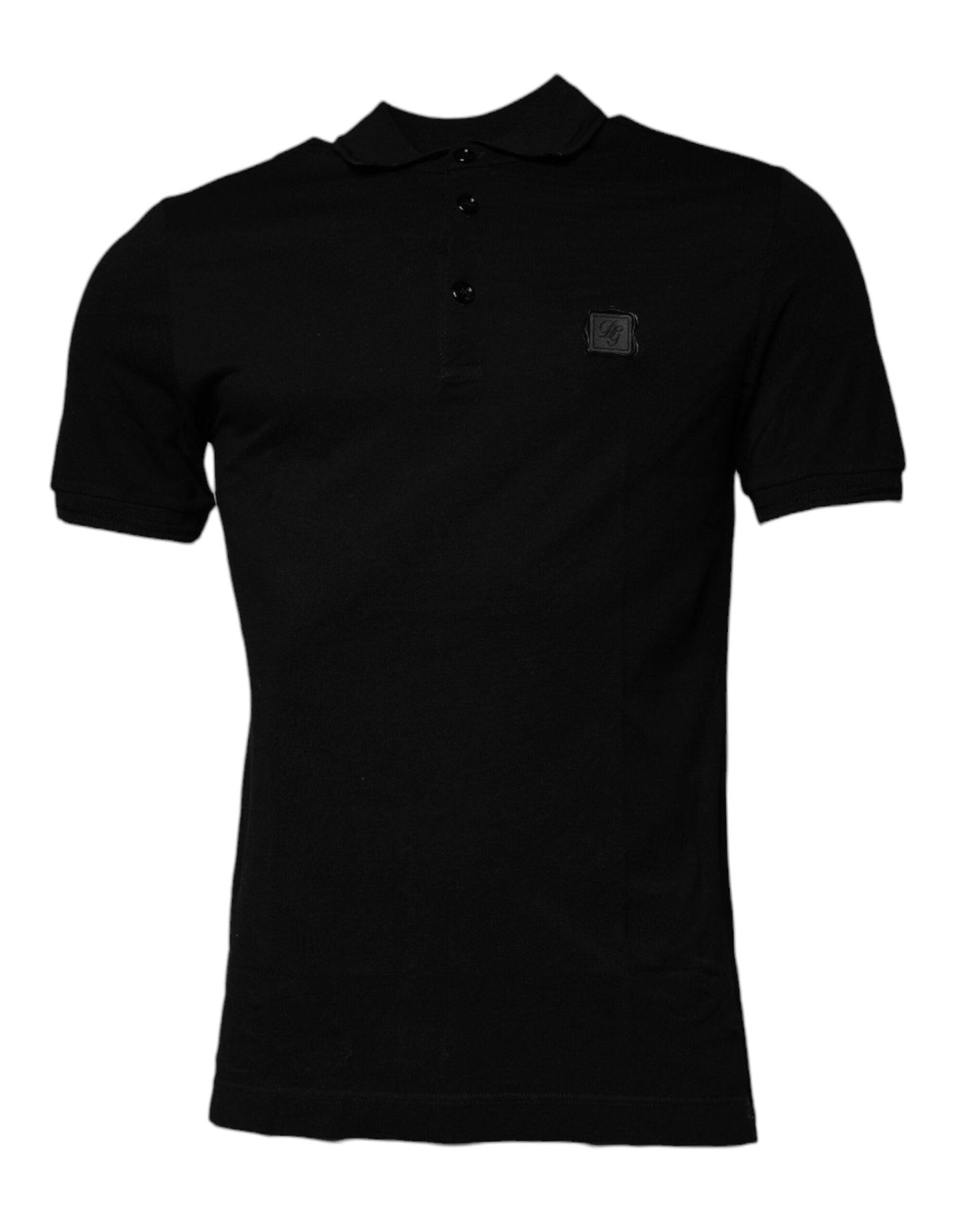 Dolce & Gabbana Black Collared Short Sleeves Polo T-shirt - Arichezz.store