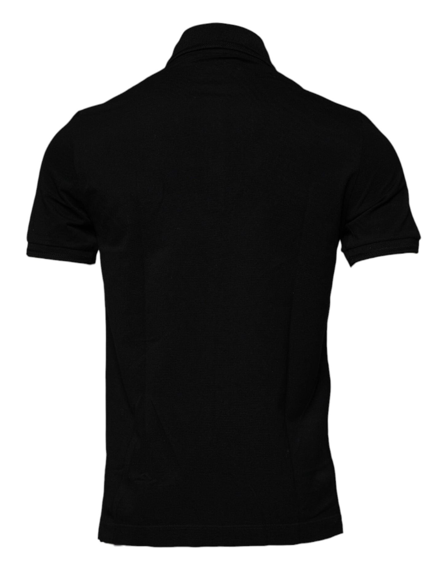 Dolce & Gabbana Black Collared Short Sleeves Polo T-shirt - Arichezz.store