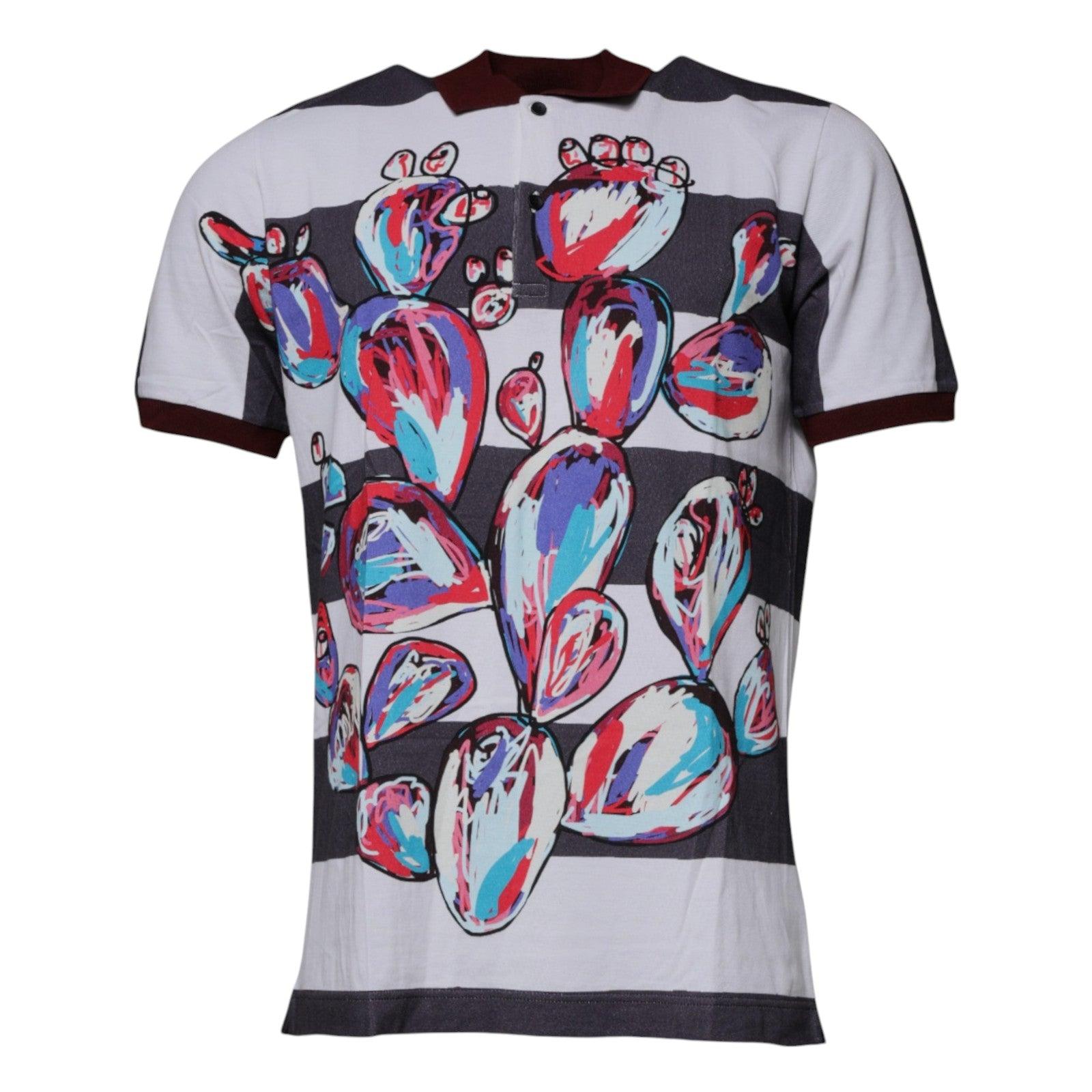 Dolce & Gabbana Multicolor Graphic Collared Polo T-shirt - Arichezz.store