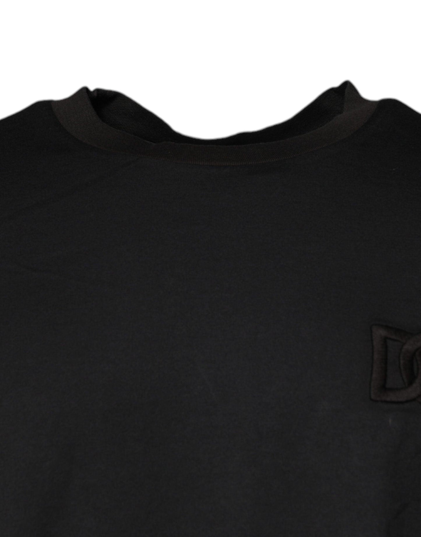 Dolce & Gabbana Black Logo Crew Neck Short Sleeves T-shirt - Arichezz.store