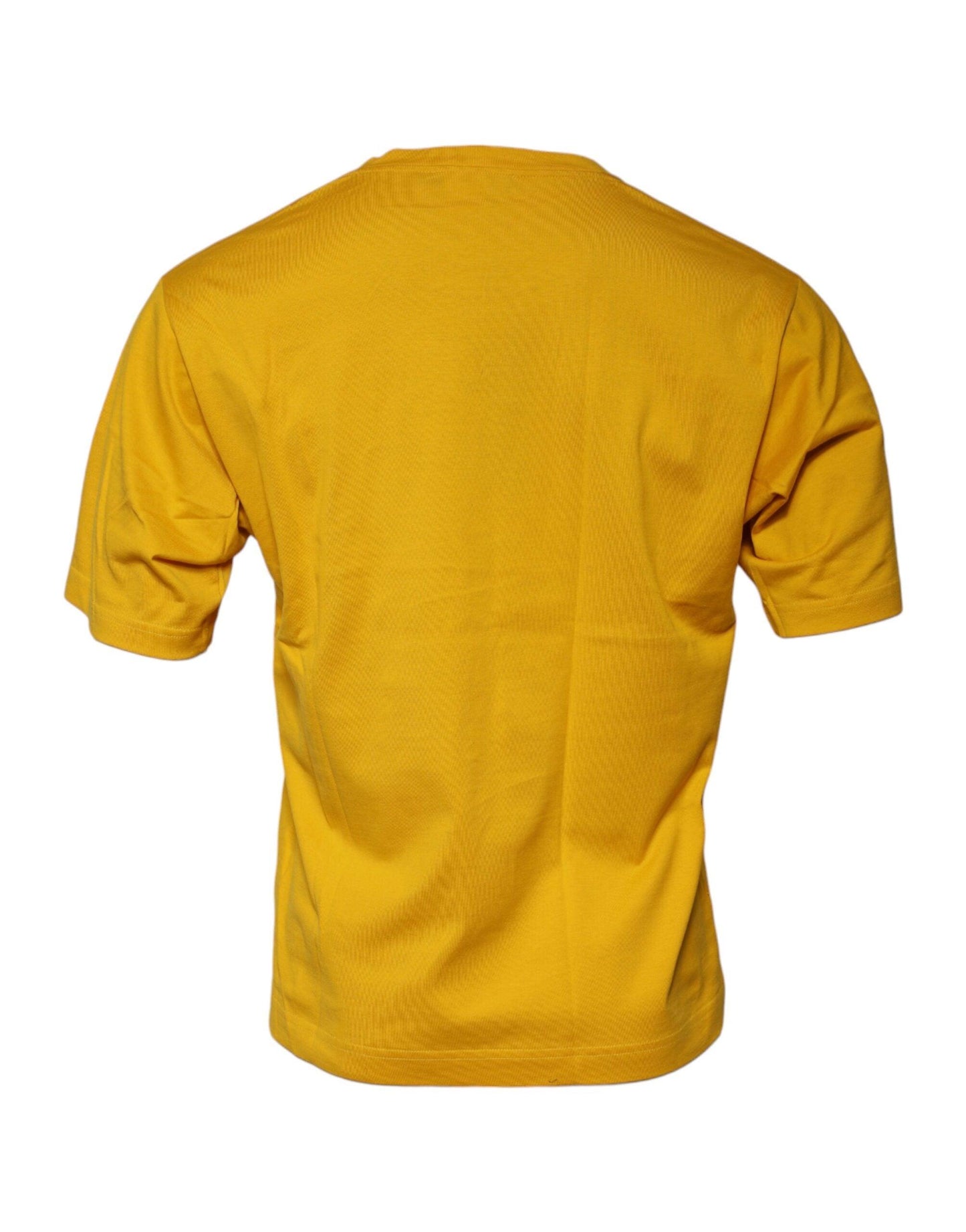 Dolce & Gabbana Dark Yellow Logo Crew Neck Short Sleeves T-shirt - Arichezz.store